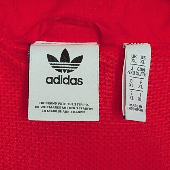 Adidas Men's Originals 3D Trefoil 3 Stripes Track Jacket Size XL Red - Picture 2 of 10